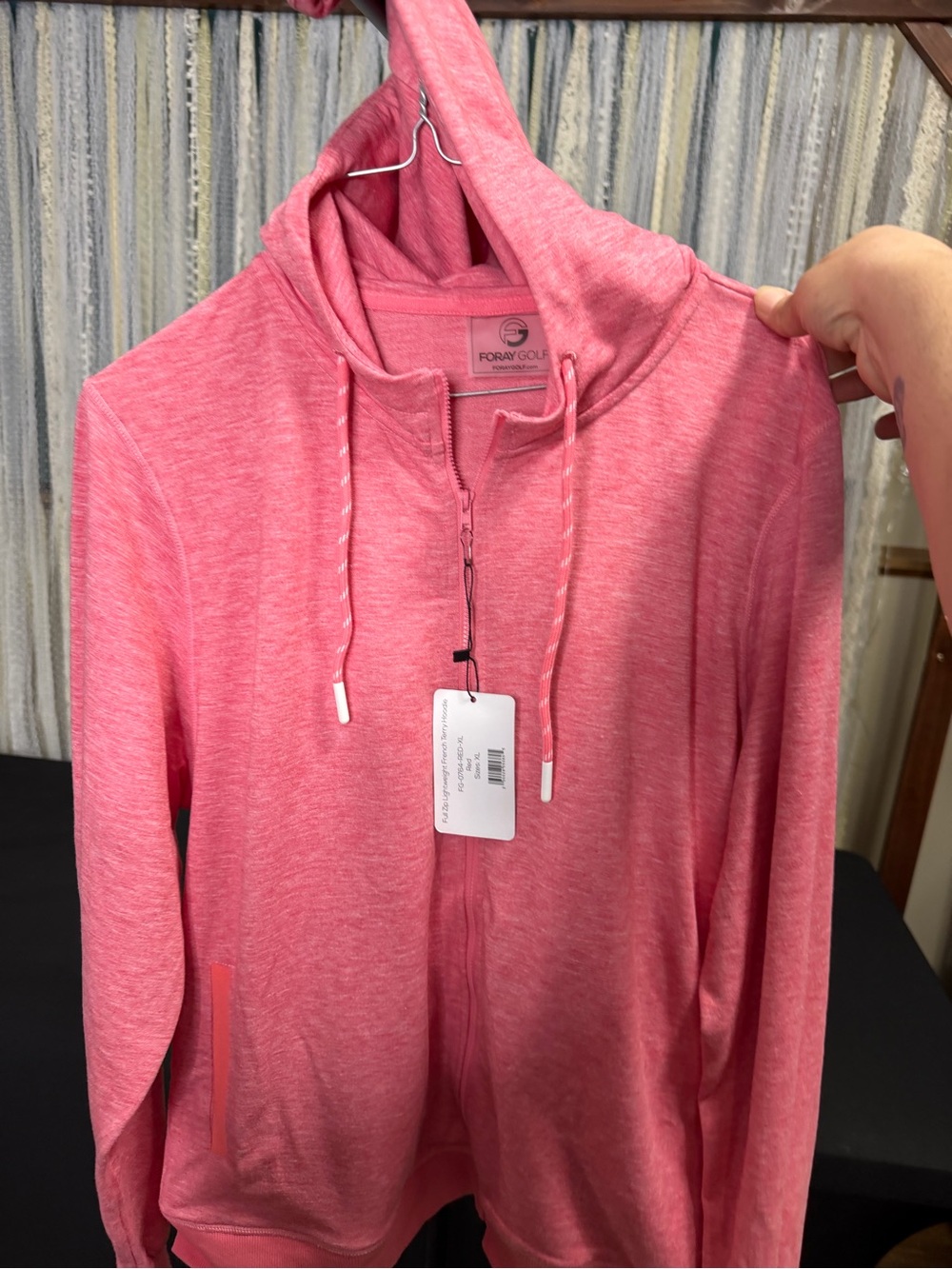 Foray Golf Women's Pink Zip-Up Hoodie